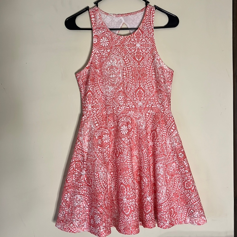 Aéropostale Salmon Patterned Dress